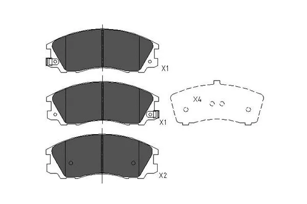 Brake Pad Set, disc brake (KBP-3016)
