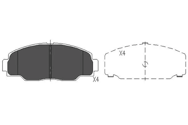 Brake Pad Set, disc brake (KBP-9037)