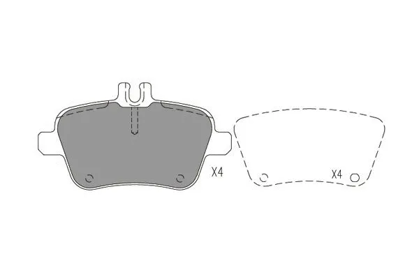 Brake Pad Set, disc brake (KBP-6619)