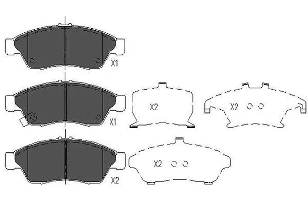 Brake Pad Set, disc brake (KBP-8510)