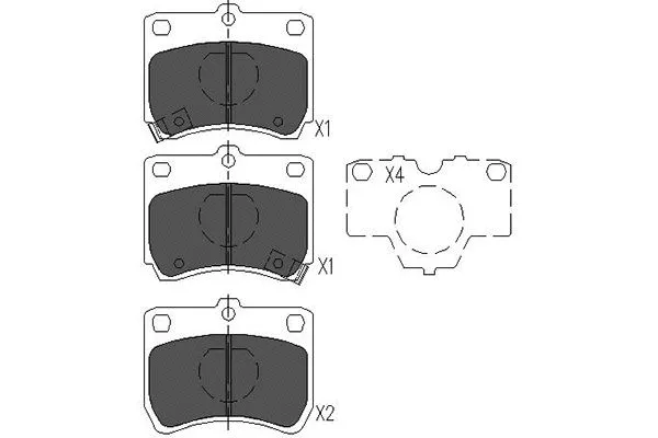 Brake Pad Set, disc brake (KBP-4520)