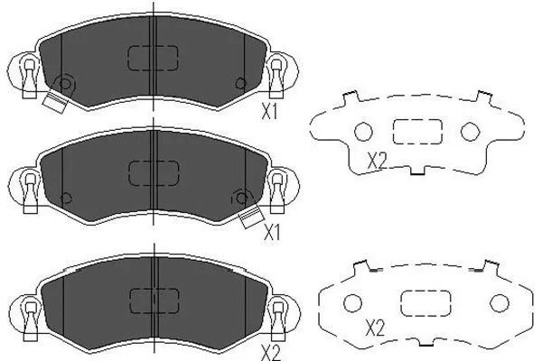 Brake Pad Set, disc brake (KBP-8508)