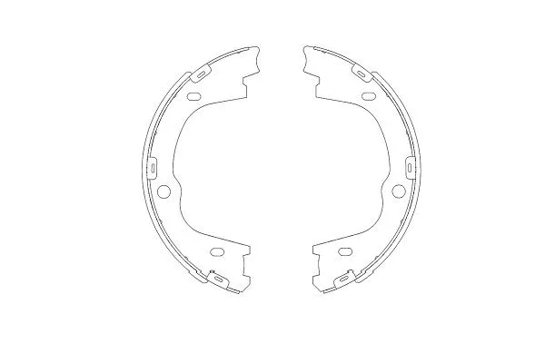 Brake Shoe Set, parking brake (KBS-3406)
