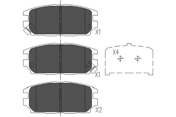 Brake Pad Set, disc brake (KBP-5511)