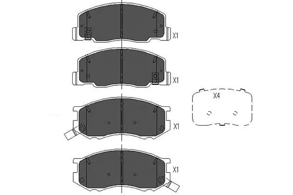 Brake Pad Set, disc brake (KBP-9050)