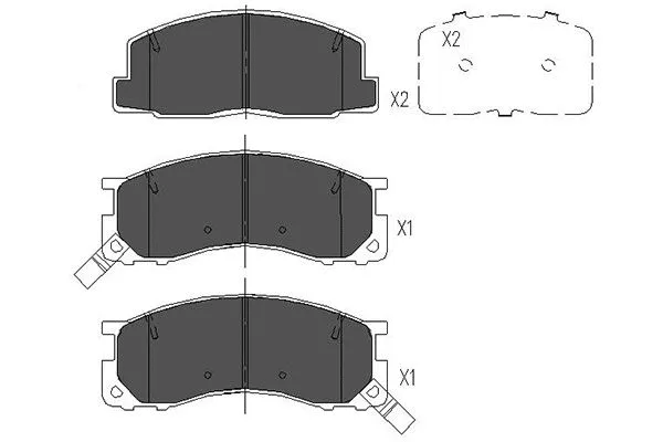 Brake Pad Set, disc brake (KBP-9100)