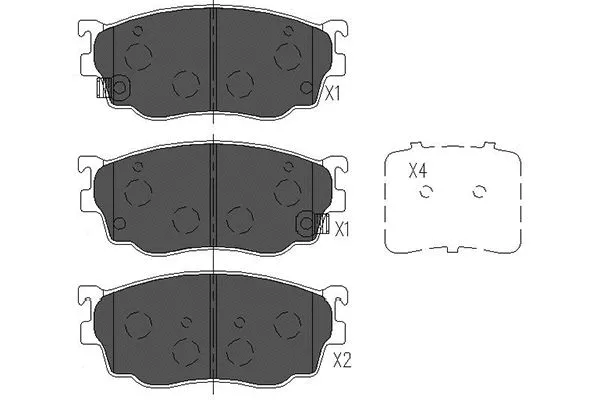 Brake Pad Set, disc brake (KBP-4509)