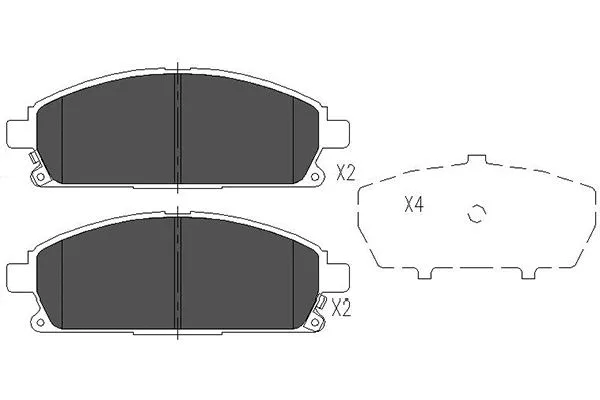 Brake Pad Set, disc brake (KBP-6516)