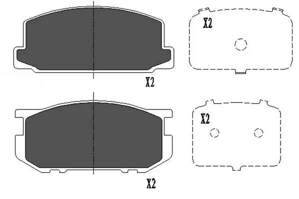 Brake Pad Set, disc brake (KBP-9030)