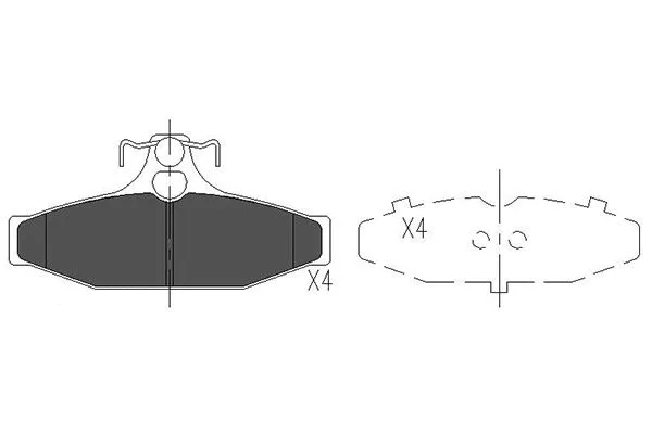 Brake Pad Set, disc brake (KBP-7503)