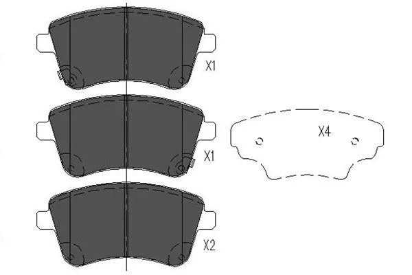 Brake Pad Set, disc brake (KBP-4028)