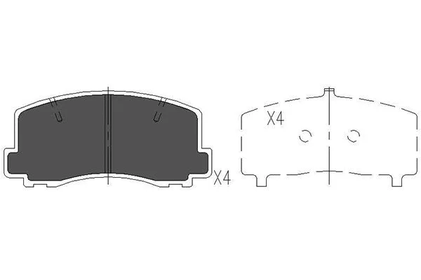 Brake Pad Set, disc brake (KBP-5522)