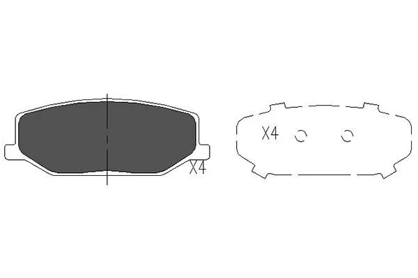 Brake Pad Set, disc brake (KBP-8502)