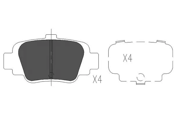 Brake Pad Set, disc brake (KBP-6547)