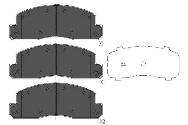 Brake Pad Set, disc brake (KBP-9088)