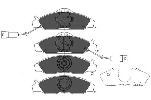 Brake Pad Set, disc brake (KBP-7502)