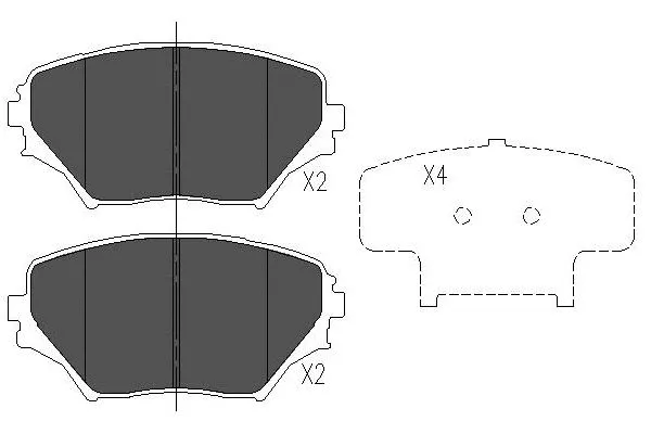 Brake Pad Set, disc brake (KBP-9011)