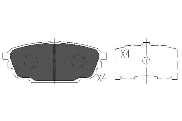 Brake Pad Set, disc brake (KBP-4544)