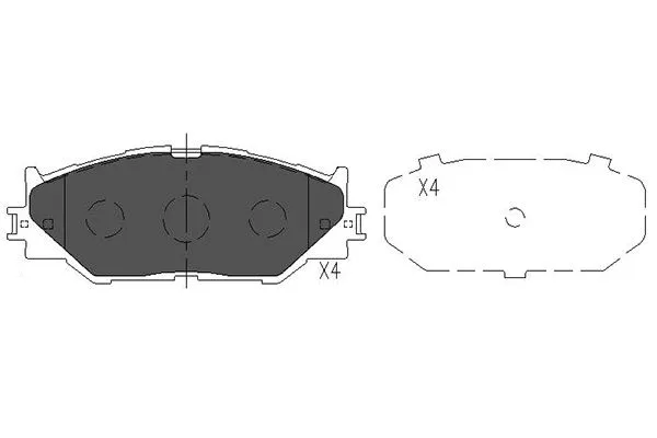 Brake Pad Set, disc brake (KBP-9094)