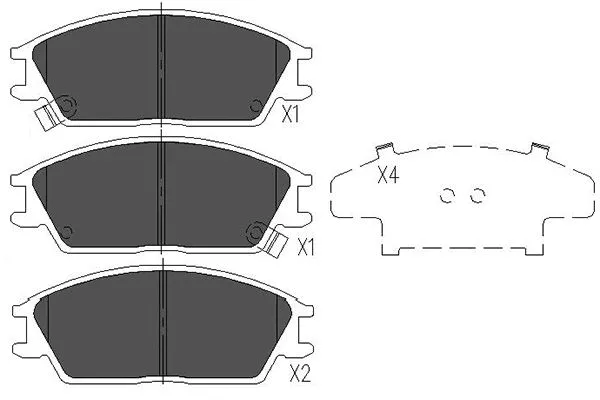 Brake Pad Set, disc brake (KBP-3028)