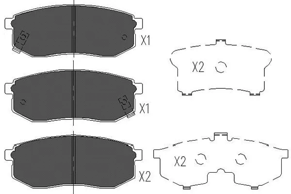 Brake Pad Set, disc brake (KBP-3013)