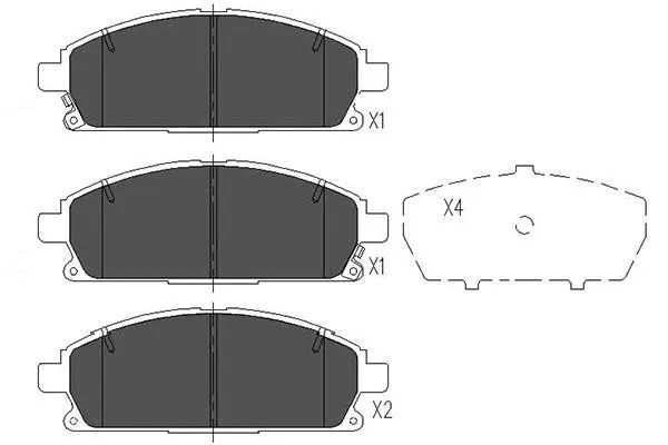Brake Pad Set, disc brake (KBP-6515)