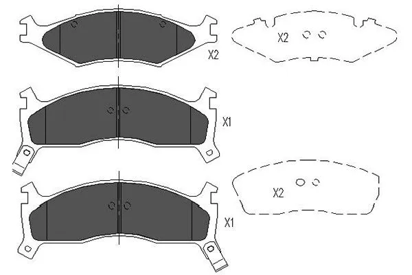 Brake Pad Set, disc brake (KBP-4008)