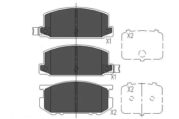 Brake Pad Set, disc brake (KBP-8006)