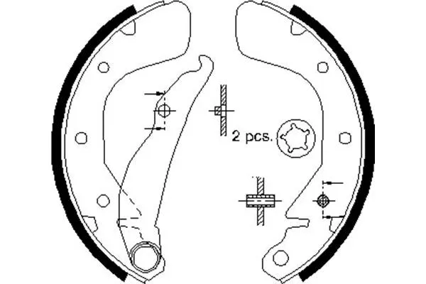 Brake Shoe Set (BS-1402)