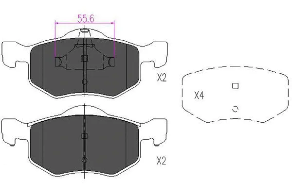 Brake Pad Set, disc brake (KBP-4541)