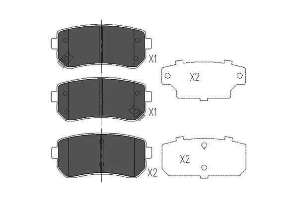 Brake Pad Set, disc brake (KBP-4007)