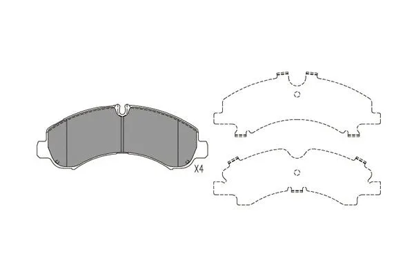 Brake Pad Set, disc brake (KBP-5552)