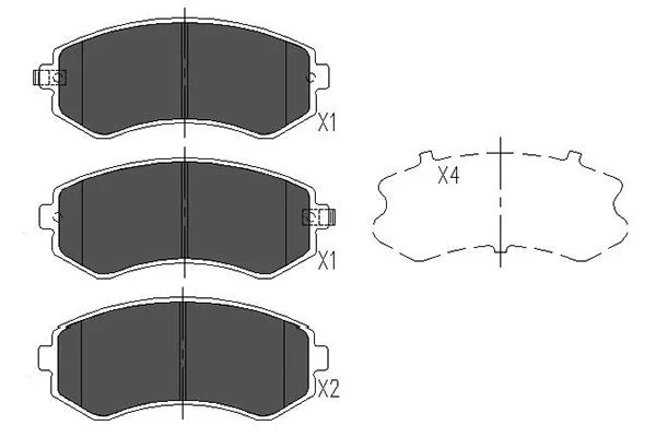 Brake Pad Set, disc brake (KBP-6514)