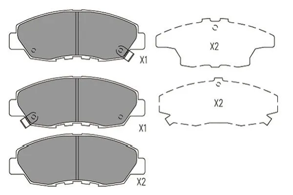Brake Pad Set, disc brake (KBP-2053)