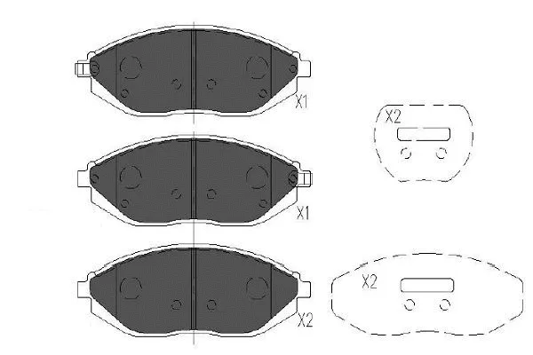 Brake Pad Set, disc brake (KBP-1017)
