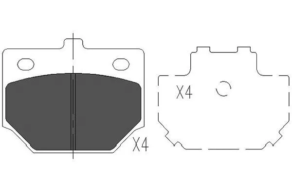 Brake Pad Set, disc brake (KBP-1509)