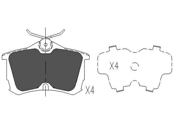 Brake Pad Set, disc brake (KBP-2011)