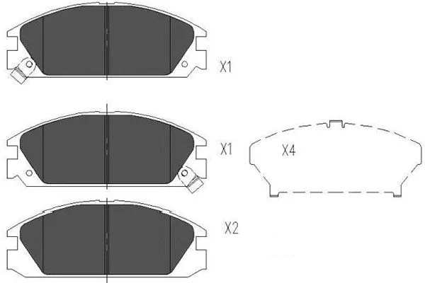 Brake Pad Set, disc brake (KBP-2020)