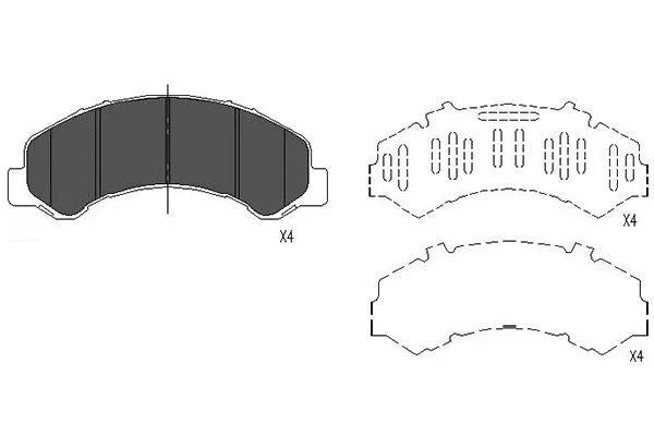 Brake Pad Set, disc brake (KBP-3511)