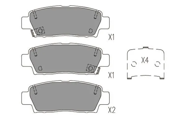 Brake Pad Set, disc brake (KBP-9125)