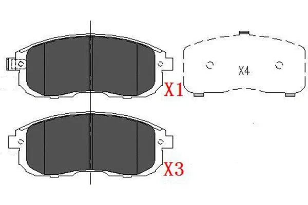 Brake Pad Set, disc brake (KBP-6557)