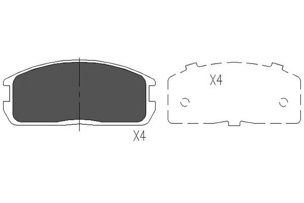 Brake Pad Set, disc brake (KBP-5524)