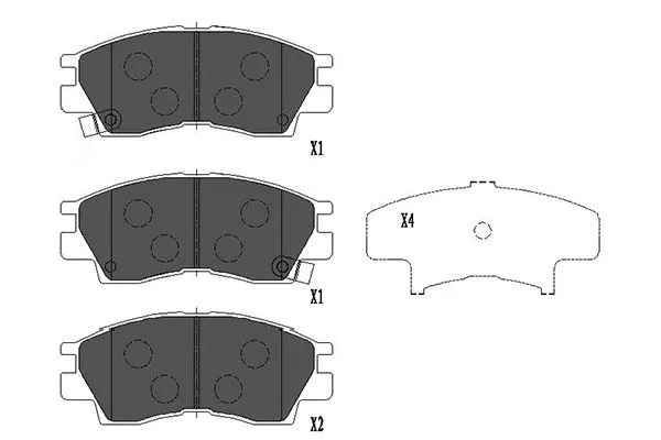 Brake Pad Set, disc brake (KBP-5526)