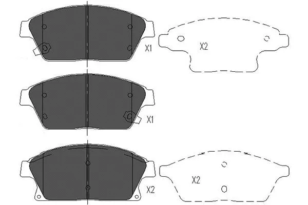 Brake Pad Set, disc brake (KBP-1014)
