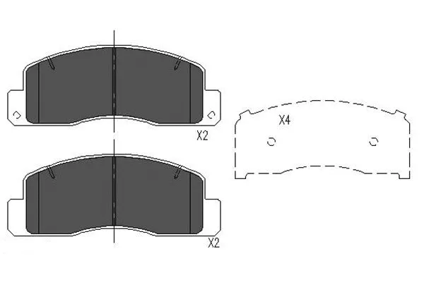 Brake Pad Set, disc brake (KBP-9067)