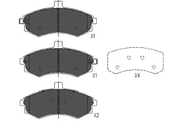 Brake Pad Set, disc brake (KBP-3006)