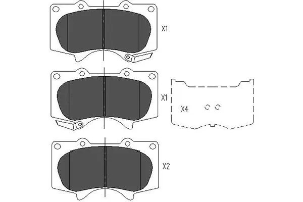 Brake Pad Set, disc brake (KBP-9020)