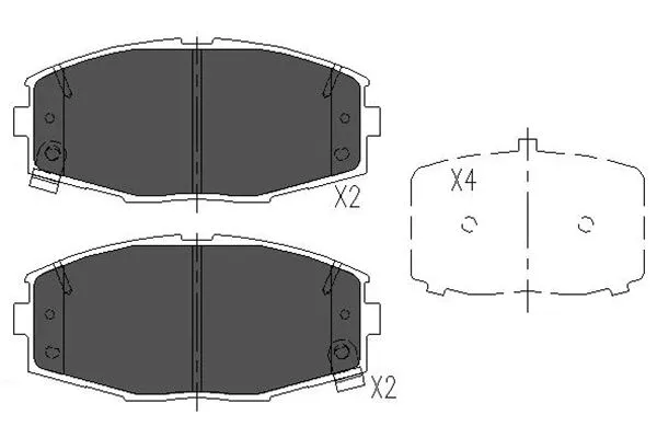 Brake Pad Set, disc brake (KBP-9034)