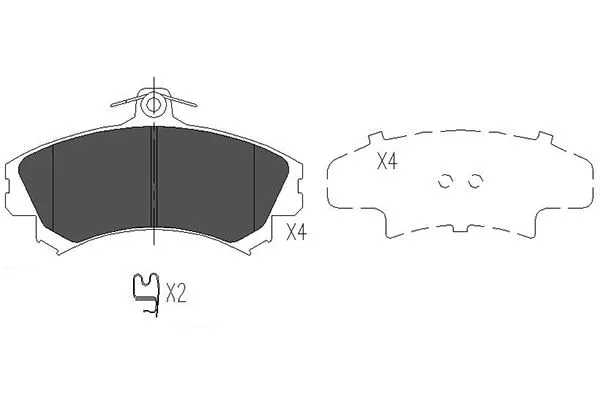 Brake Pad Set, disc brake (KBP-5507)