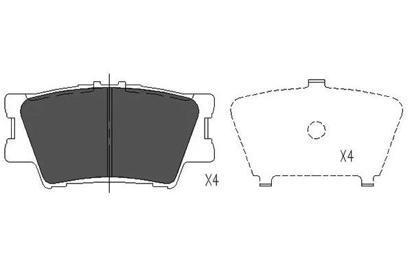 Brake Pad Set, disc brake (KBP-9086)